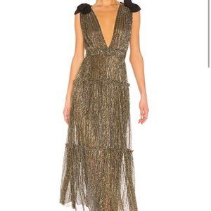 Sabina Musayev Ray Dress in Gold